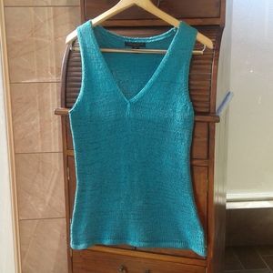 August silk sleeveless knit top.